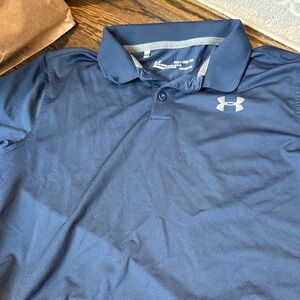 Under Armour Boys Navy heat gear Polo Shirt